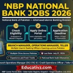 National Bank of Pakistan NBP Aitamaad Islamic Banking Careers 2026 Official Recruitment Advertisement Notice Banner Educativz