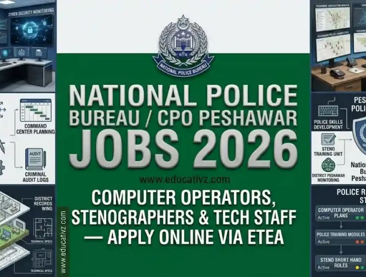 National Police Bureau Peshawar CPO Jobs June 2026 ETEA Advertisement Apply Online Portal Educativz