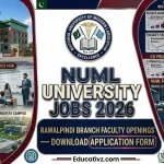 National University of Modern Languages NUML Rawalpindi Campus Jobs 2026 Banner Educativz