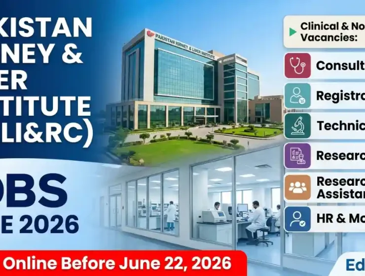 Pakistan Kidney and Liver Institute PKLI Lahore Jobs June 2026 Advertisement Recruitment Banner