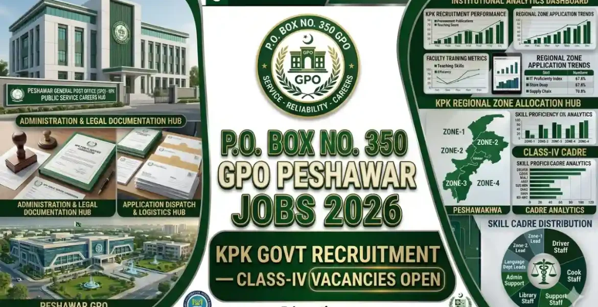 P O Box No 350 GPO Peshawar Govt Jobs 2026 Recruitment Banner Educativz
