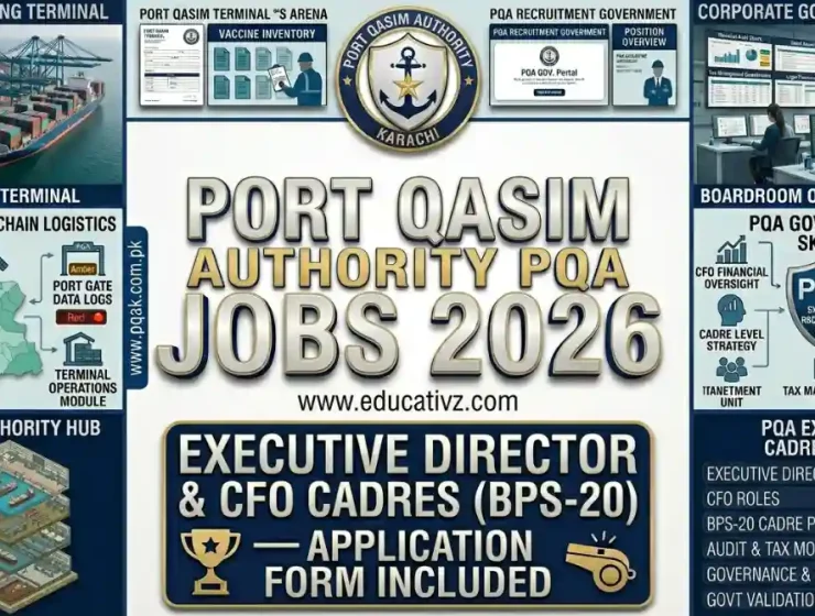 Port Qasim Authority PQA Karachi Jobs June 2026 Executive Director & CFO Vacancies Portal Educativz