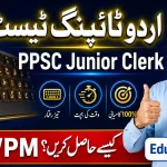 PPSC Junior Clerk Urdu Typing Test Preparation 2026 – Speed Rules, InPage Keyboard Layout and Practice Guide