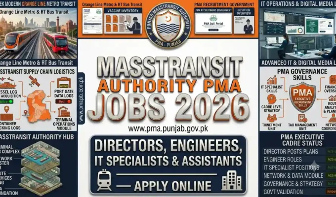 Punjab Masstransit Authority PMA Jobs June 2026 Director IT Operations & Admin Vacancies Portal Educativz