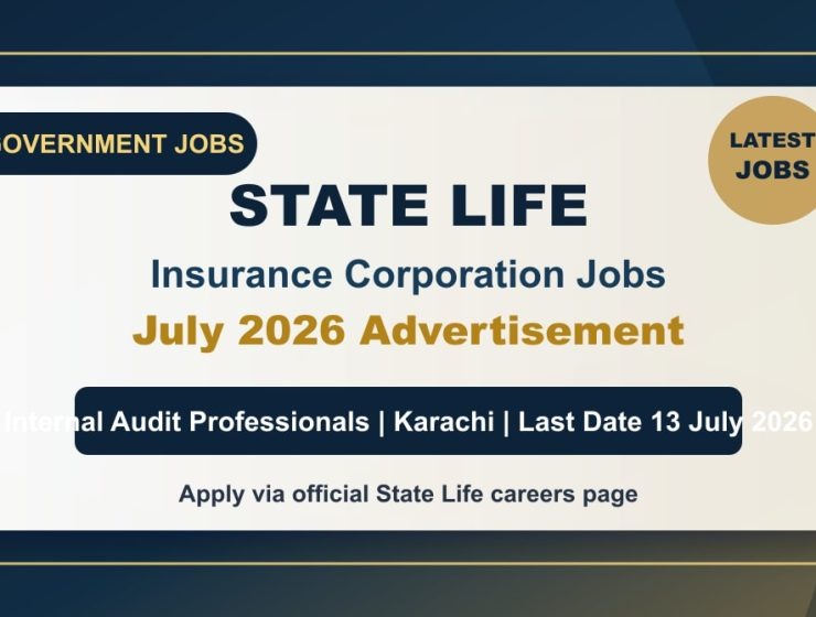 State Life Insurance Corporation of Pakistan Public Sector Vacancy Announcement Banner July 2026 Educativz