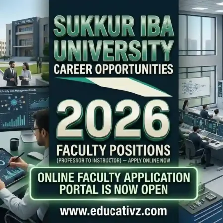 Sukkur IBA University Faculty Careers June 2026 Jobs Advertisement Apply Online Portal Educativz