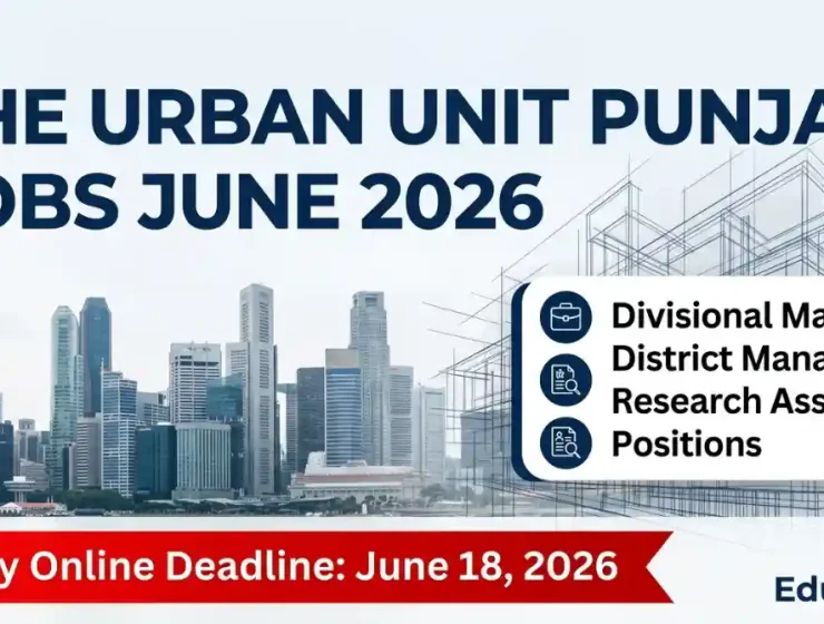 Professional Recruitment Job Alert Banner for The Urban Unit Punjab Vacancies June 2026 Advertisement