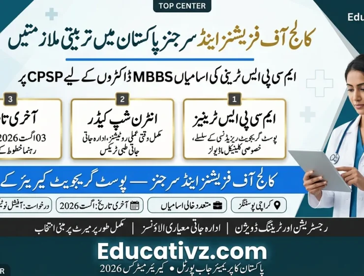 College Of Physicians And Surgeons Pakistan Training Jobs July 2026 Featured Image Educativz