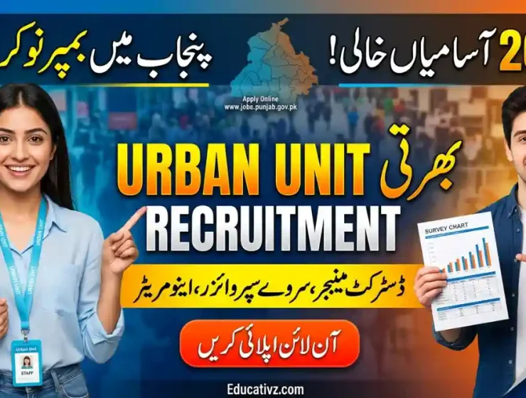Urban Sector Planning and Management Services Unit Urban Unit Punjab Jobs 2026 June Official Career Advertisement Notice Banner Educativz