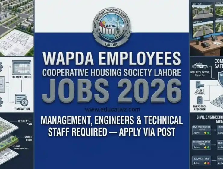 Wapda Employees Cooperative Housing Society WECHS Lahore Jobs June 2026 Advertisement Apply Offline Portal Educativz