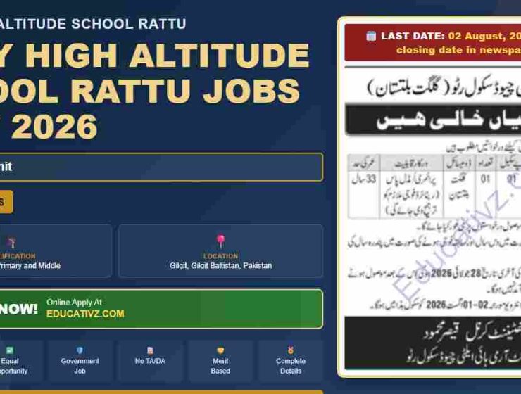 Army High Altitude School Rattu Jobs July 2026 Cook Unit - Army High Altitude School Rattu, Pakistan