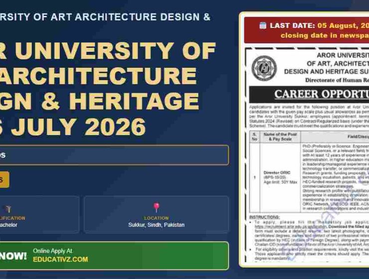 Aror University of Art Architecture Design & Heritage featured job banner - [Month/Year]