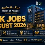 Bank of Khyber Jobs August 2026 — BOK Head Credit Risk Analysis Unit Senior Credit Risk Analyst Regional Sales Manager Relationship Manager