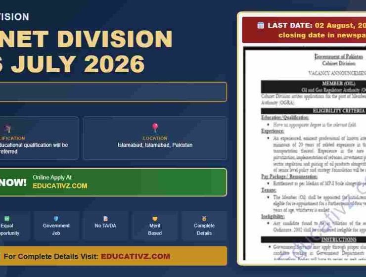 Cabinet Division Jobs July 2026 Member Oil - Cabinet Division