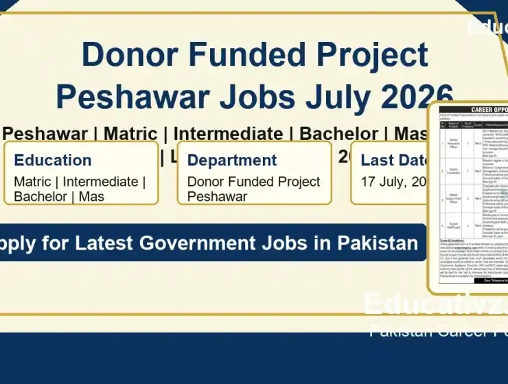 Donor Funded Project Peshawar Jobs July 2026 Featured Image