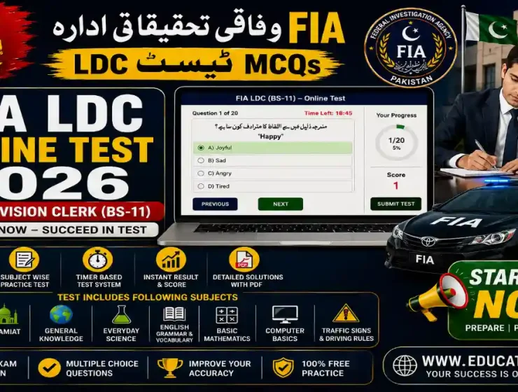 FIA LDC online practice quiz with instant score, syllabus based