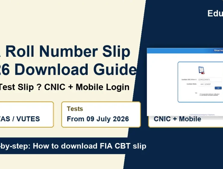FIA Roll Number Slip 2026 download guide for NPF TAS CBT test