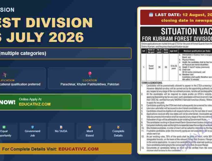 Forest Division Jobs July 2026 - Forest Guard position featured banner