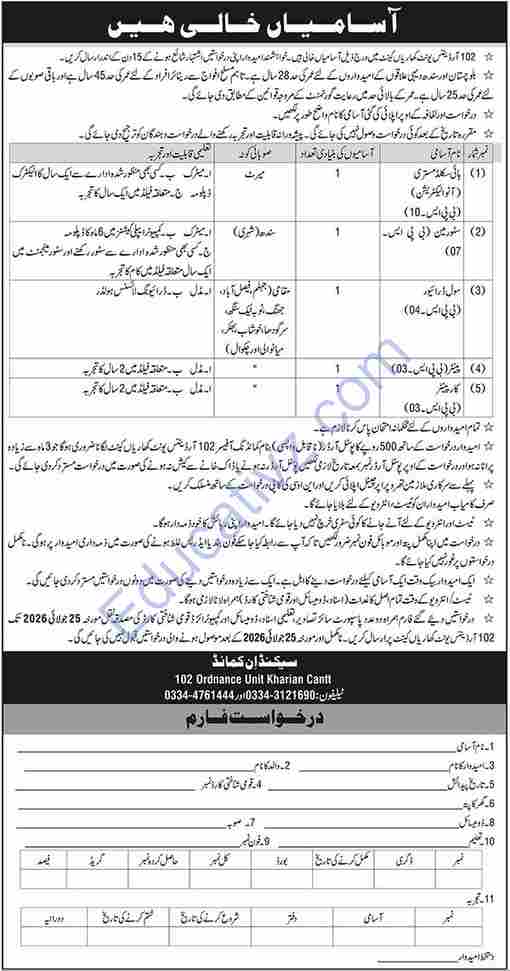 Government Organization Jobs July 2026 | painter, civil driver, high skilled mistry & Others - Official Advertisement