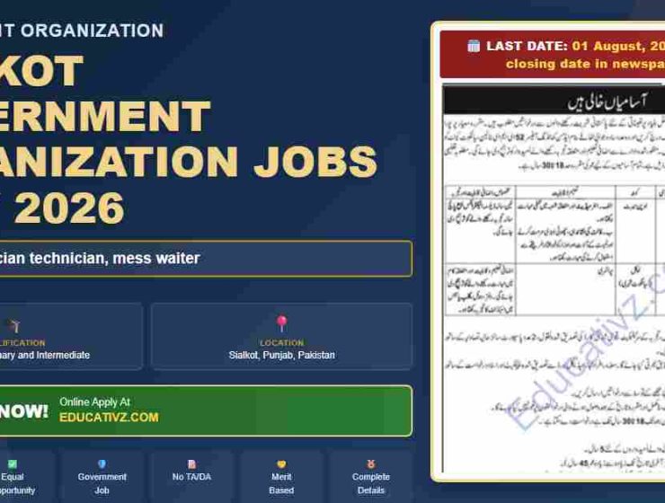 Government Organization Jobs Sialkot July 2026 - Hs One - Government Organization