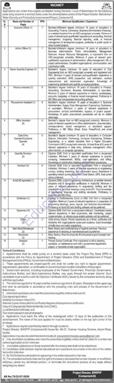 Government Organization Jobs | Admin Officer, Finance Assistant, Quality Engineer & Others - Official Advertisement