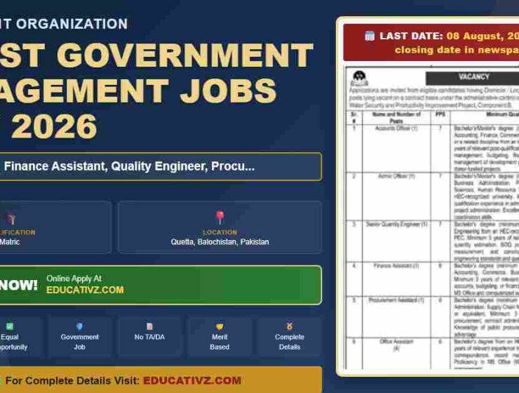 Government Organization Jobs July 2026 Admin Officer Finance - Government Organization