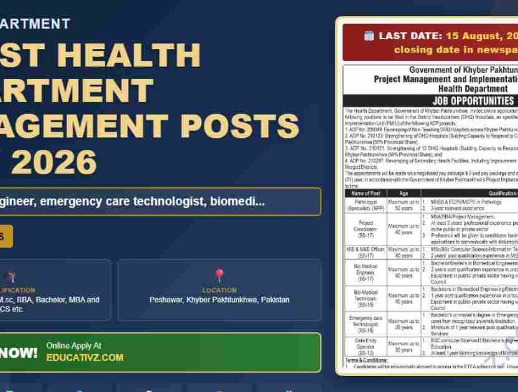Health Department Jobs July 2026 Biomedical Engineer featured on banner graphic by Educativz