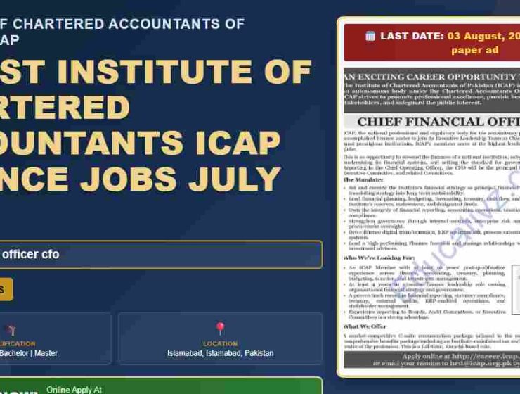 Institute of Chartered Accountants of Pakistan ICAP jobs July featured banner - Institute of Chartered Accountants of Pakistan ICAP organization, July year
