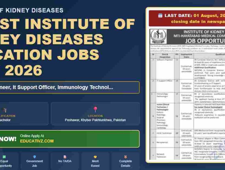 Institute of Kidney Diseases Peshawar jobs featured July 2026 - Software Organization