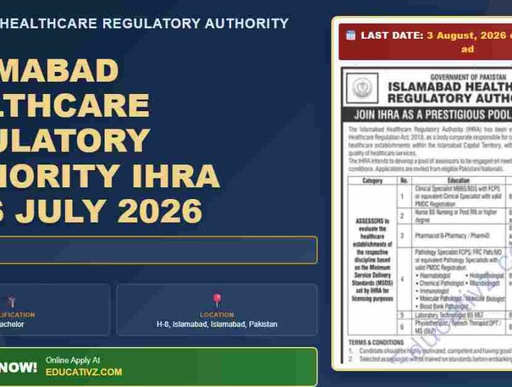 islamabad healthcare regulatory authority ihra jobs july 2026 - islamabad health care authority recruitment