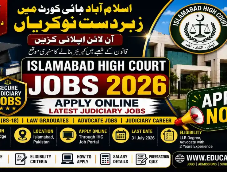 Islamabad High Court Jobs 2026 Civil Judge BS-18 Latest IHC Recruitment