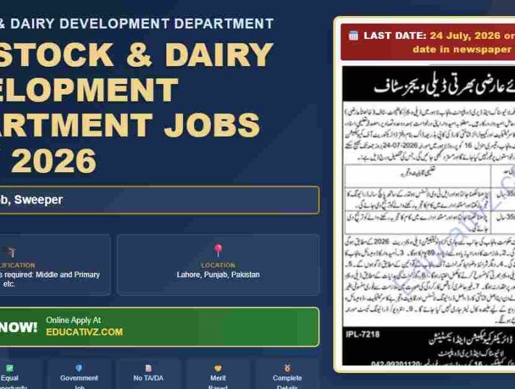 Livestock & Dairy Development Department jobs in July 2026 - Livestock and dairy sector employment opportunities