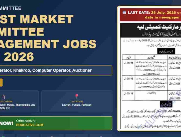 Market Committee Management Jobs in Layyah, July 2026 - Computer Organization