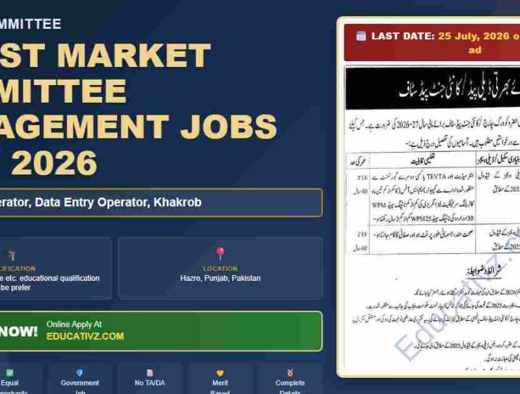 Market Committee Jobs July 2026 - Computer Operator, Data Entry - Educativz featured banner