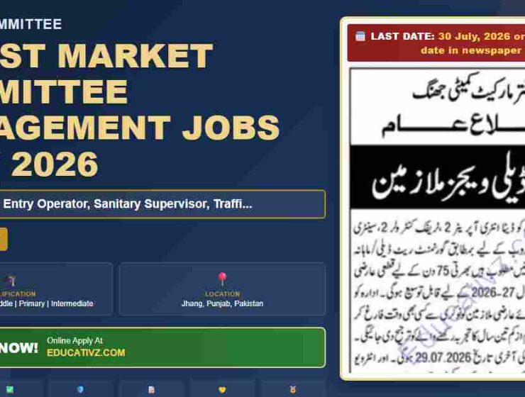 Market Committee Management Jobs in Jhang, July 2026 - Khakrob, Data Organization