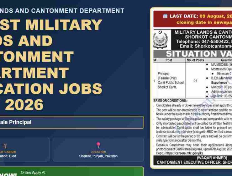 military lands and cantonment department jobs july 2026 female - military-lands-and-cantonment