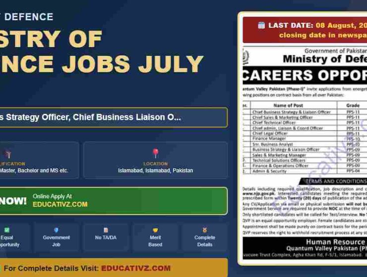 Ministry of Defence Chief Business Strategy Jobs July 2026 - Ministry of Defence organization featured banner graphic