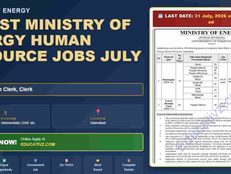 Ministry of Energy Jobs July 2026 - Ldc, Stenotypist featured image