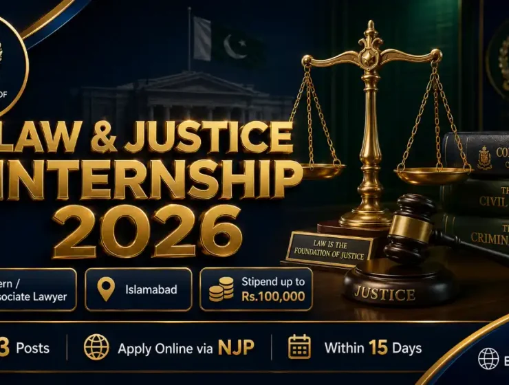 Ministry of Law and Justice Internship 2026 — Intern Associate Lawyer Islamabad