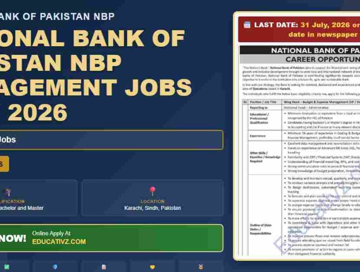 National Bank of Pakistan Management Jobs July 2026 featured image by Educativz