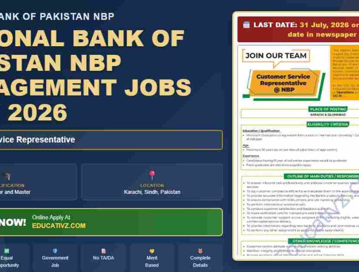 National Bank of Pakistan Management Jobs July 2026 featured image by Educativz