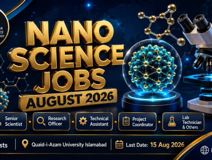 National Center for Nano Science & Nanotechnology Jobs August 2026 — Senior Scientist Research Officer Technical Assistant Project Coordinator Lab Technician Safety Officer Data Analyst