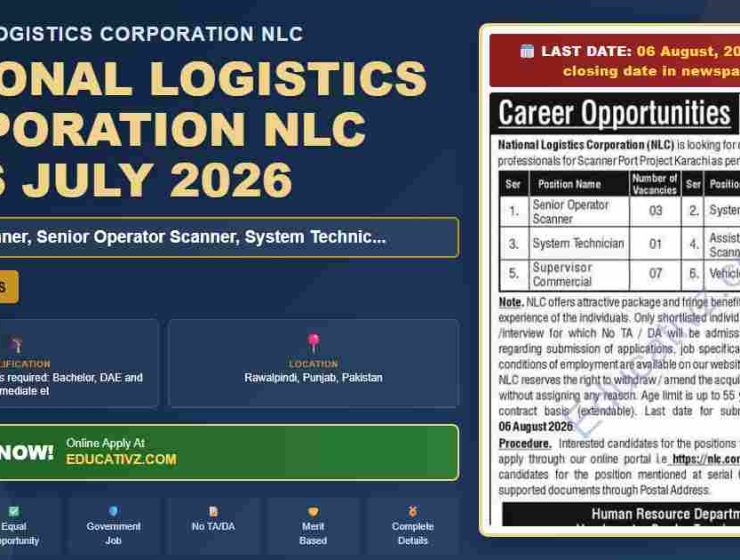 National Logistics Corporation NLC Operator Job Summary July 2026 - Educativz created