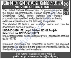United Nations Development Programme UNDP Jobs | Legal Advisor - Official Advertisement
