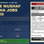 PAF Base Mushaf Sargodha 12 DSF Bn Cooks Jobs 2026 - Official Recruitment Advertisement