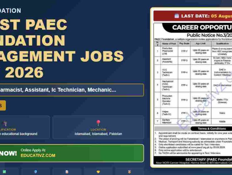 Paec Foundation Ic Technician and Sanitary Jobs July 2026 - Educativz banner