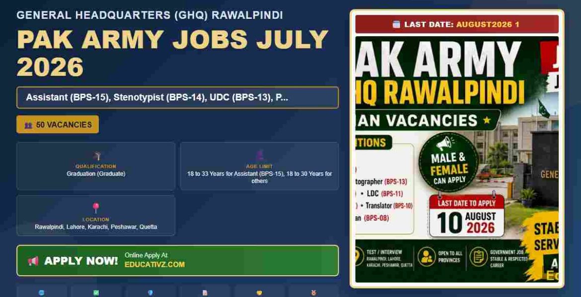 pak-army-jobs-july-2026-assistant-stenotypist-udc-general-headquarters-ghq-rwalpindi