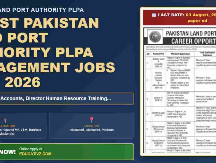 Pakistan Land Port Authority PLPA Director Job - July 2026