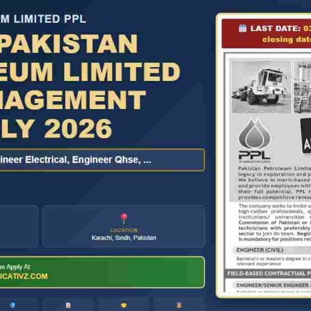 Pakistan Petroleum Limited Engineer Jobs in Karachi July 2026 - Educativz banner