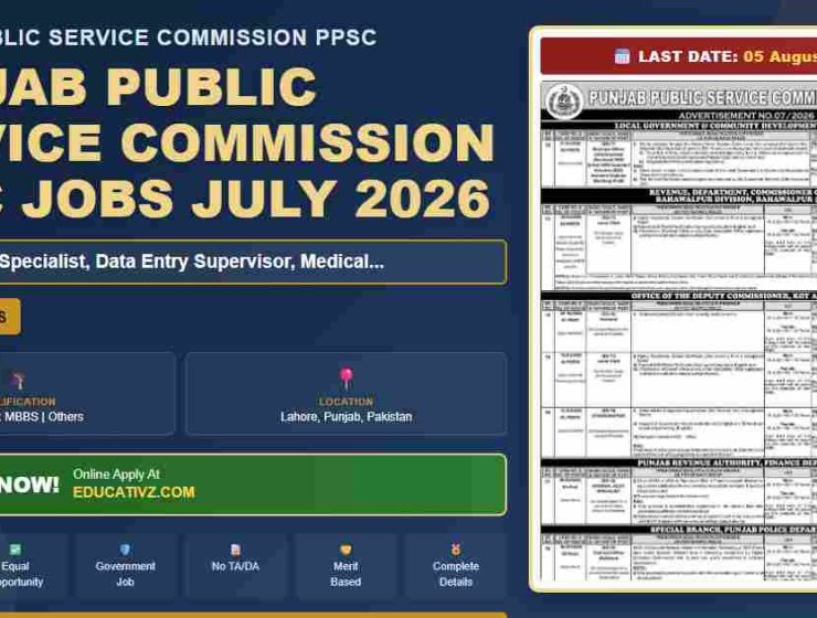 Punjab Public Service Commission PPSC Jobs July 2026 - Internal Organization
